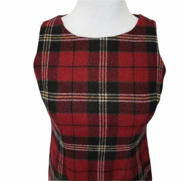 Vintage Chelsea Studio Wool Blend Plaid Dress Sz4P - Picture 2 of 7